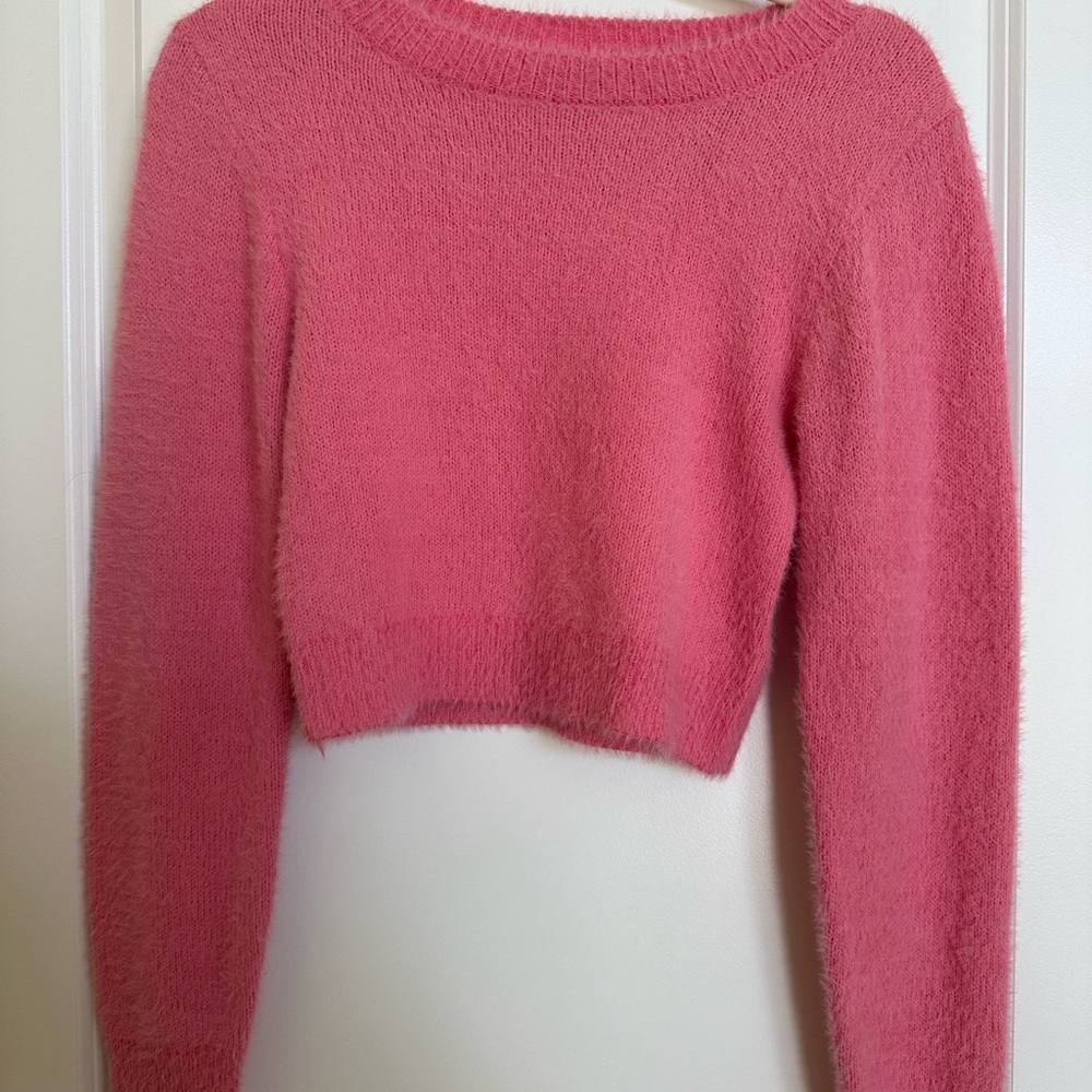 Pink Cropped Sweater